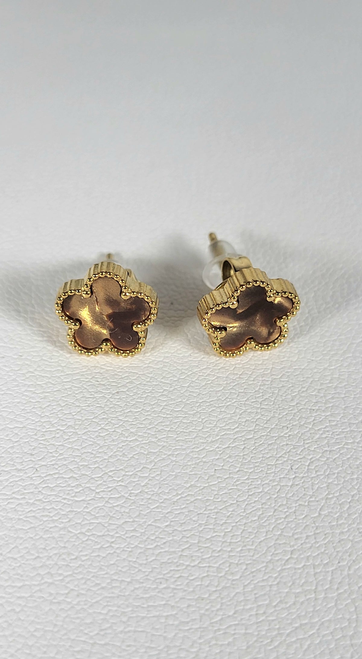 Boucles d'oreilles Trèfles Brown